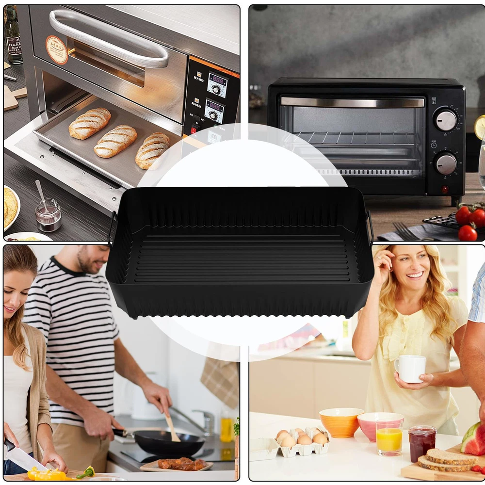 Air Fryer Silicone Pots Basket Liners Non-Stick Reusable Baking Tray Mats