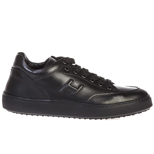 Sneakers donna Hogan H222 con platform e inserti di pelle a contrasto Blu |  Caposerio
