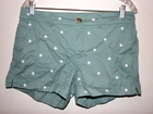 Womens Old Navy Embroidered Daisy Floral Green Everyday Short Chino Size 6