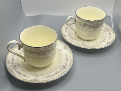 2 Noritake, ''Shenandoah'', Cup/Saucer Sets, Bone China #9729,
