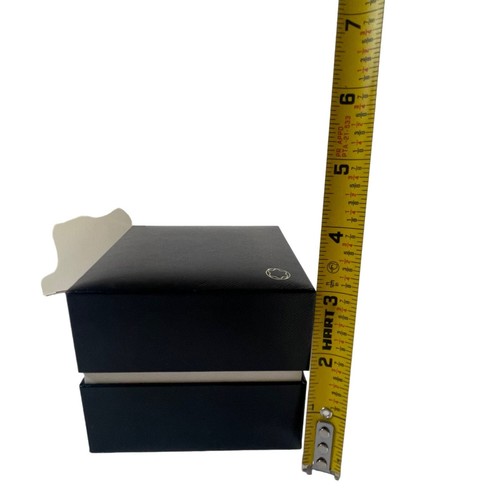 Montblanc Scatola Portagioie Gemelli Vuota con Panno e Guida Bianco e Nero - 5x5x3 - Foto 5 di 6