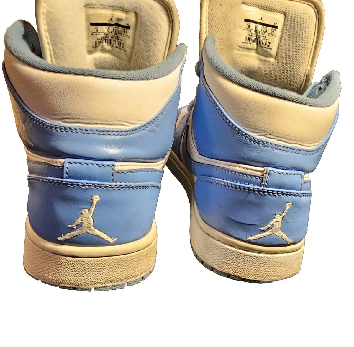 Nike Air Jordan 1 Mid UNC Blue 2012 (554724-106) US Mens 9 Retro Straight Laced Nike Air Jordan 1 Mid UNC Blue 2012 (554724-106) US Mens 9  main image 3