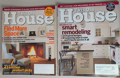 THIS OLD HOUSE Magazine Lot of 2 2007 Jan March DIY Attic Basement Remodel Bath
