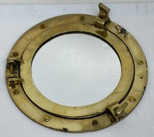 Vintage Porthole Wall Hanging Nautical 10.5 Window Opening Mirror