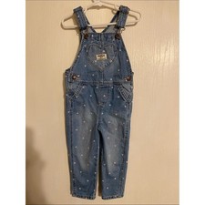OshKosh B'gosh Denim Overalls with Pink Heart Print
