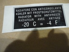 Ferrari 208308288348mondial -radiator Antifreeze Decal Sticker-pn Fer02090 Ferrari 208308288348mondial -radiator Antifreeze Decal Sticker-pn Fer02090