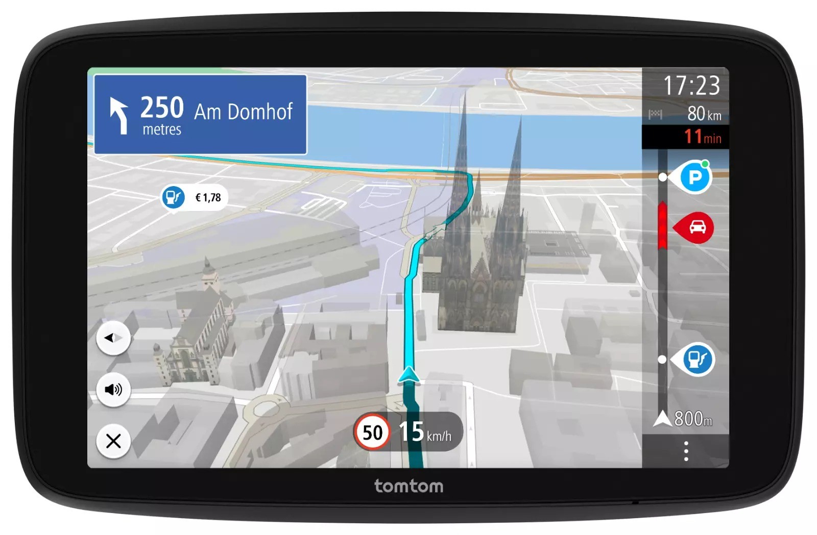 TomTom GO Navigator 7"" Screen Car Sat Nav Europe Maps - Black (Bluetooth Fault)