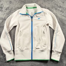 Vintage Nike Sportswear Track Jacket Womens Small White Logo Casual Outerwear