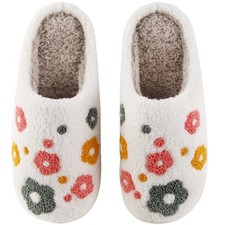 HIPINISS Pink Flower Slippers Valentines Slippers House Slipper for Women Men...