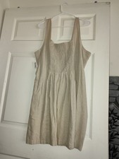 Old Navy Women's Linen Dress XXL, New, Beige Color