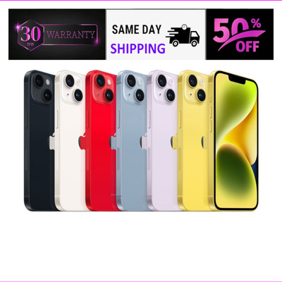 Apple iPhone 14 128GB 5G - Midnight, Starlight, (PRODUCT)RED - Free Shipping