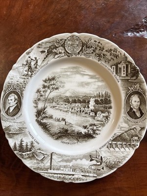The Oregon Plate - Historic American Scenes - Meier & Frank Co. - Johnson Bros