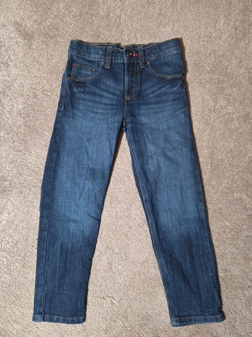 Size 8 Slim Blue Denim Red Zipper Stretch