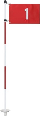 Golf Flagstick for Yard, Golf Flag for Putting Green, Portable 5-Section Design