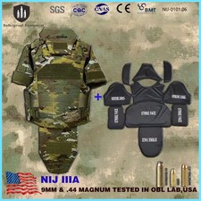 Bulletproof Vest NIJ IIIA Body Armor Full Protection FG Camouflage Stops9mm&.44