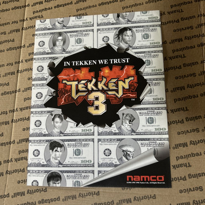 nos Original Factory Tekken 3 Namco arcade Video game flyer