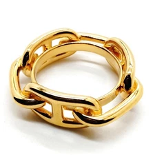 NO TARIFF Hermes Scarf Ring Gold  3283626