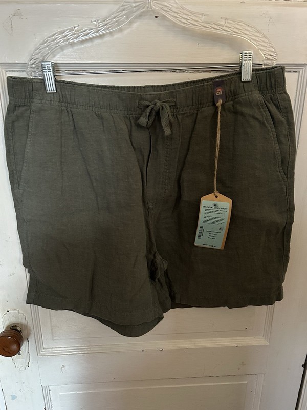 Faherty NWT Men’s Essential 100% Linen Shorts XXL Spruce Color Retails $138