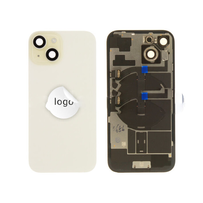 Original Cache Batterie Grade A Jaune Pulled Reconditionné pour iPhone 15