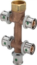 Viega Sanfix Fosta Sanfix P-Verteiler, d 16mm, G 3/4, n 5 Rotguss Modell 2126.09