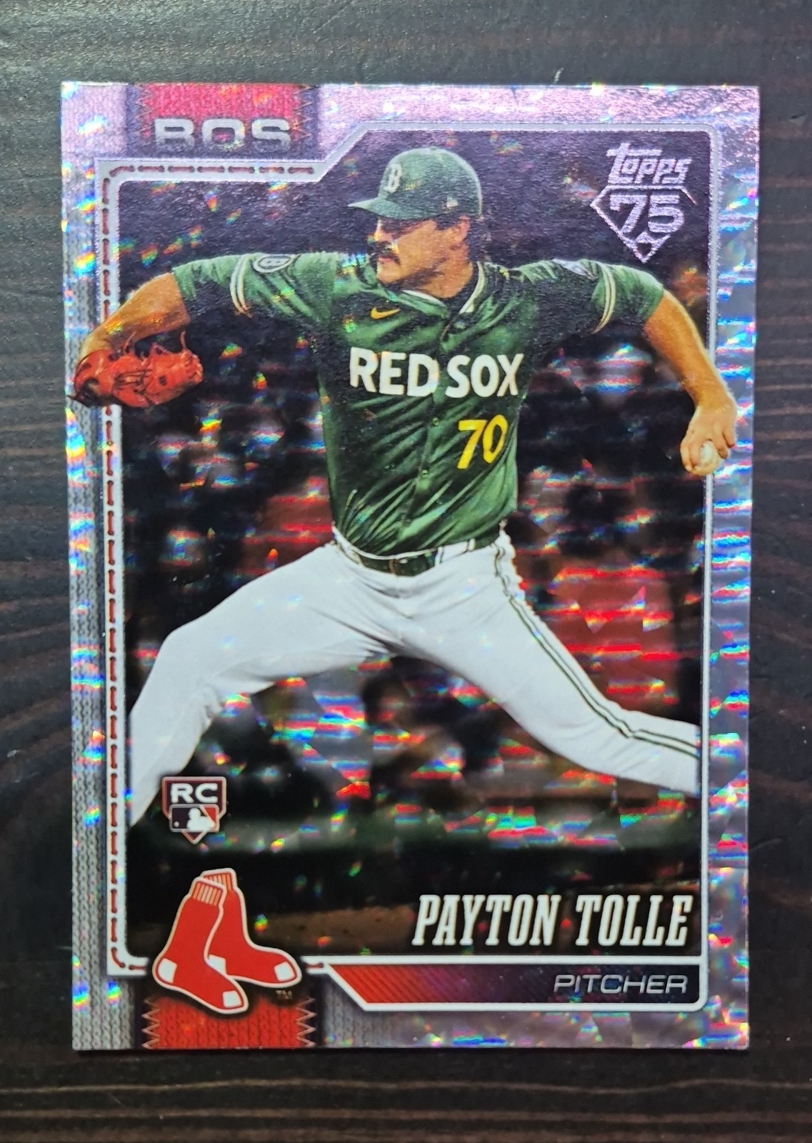 2026 Topps Series 1 - Payton Tolle #15 Silver Crackle Foil (RC)