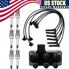 Ignition Coil & Spark Plug & Wire Set For Ford Explorer Sport Trac V6 4.0l FD480