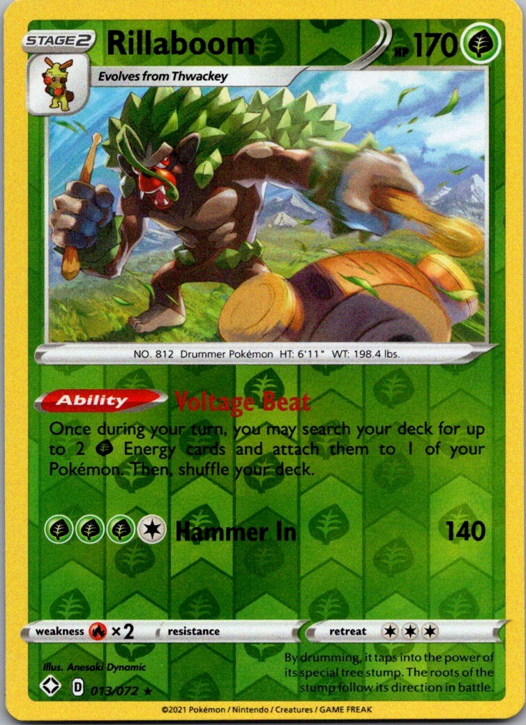 Rillaboom Holo Rare Shining Fates 013/072 NM