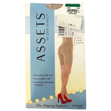 Assets by Spanx Sensational Hi-Waist Mid Thigh Shaper 166B - Nude - Size 3