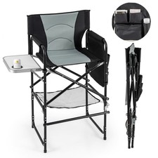 Chic 116 cm Tall Directors Chair Folding Makeup Artist Chair w/Footrest
