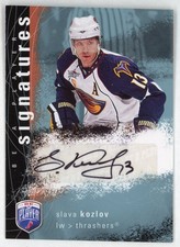 2007-08 Be A Player Slava Kozlov Auto Signatures Atlanta Thrashers 07-08