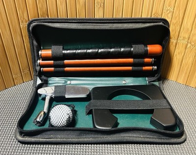 Portable Collapsible Practice Putter 3 Piece Golf Set w/Case Office Travel