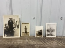 Lot of 4 Vintage WWII War Soldier Photos