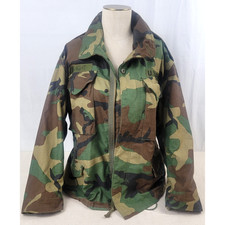 Vintage 80s US Army M65 Field Jacket Woodland Camo Small XShort USA