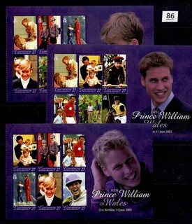 // GUERNSEY 2003 3 S/S MNH PRINCE