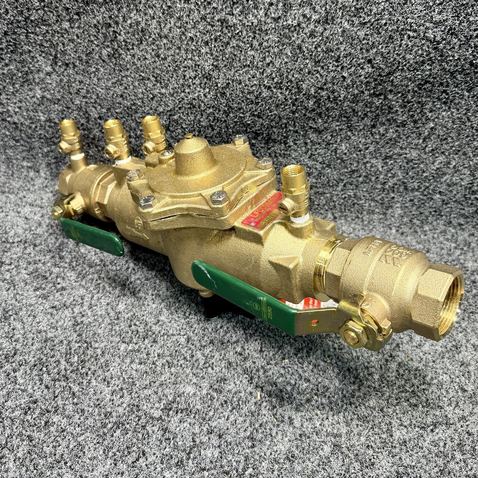 WATTS LF009M2-QT-FS 1-1/4" Reduced Pressure Zone Backflow Preventer, Lead Free