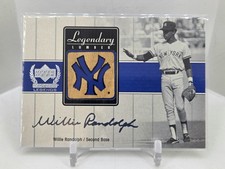 2000 UD Yankee Legends Willie Randolph GOLD Legendary Lumber Game Used Bat A