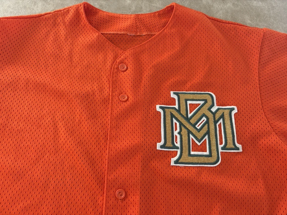 Camiseta De Colección Años 90 Milwaukee Brewers Botón Naranja MLB Béisbol Majestuosa Para Hombres Grande Foto 3 de 4