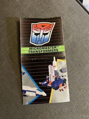 Transformers G1 1985 BOOKLET catalogue folder pretenders micromasters MB