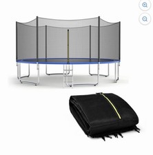 8 Feet Trampoline Safety Replacement Protection Enclosure Net - Color: Black - S