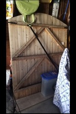 Rustic Double Wooden Gate White Cedar - Great CONDITIONS 6FT TALL