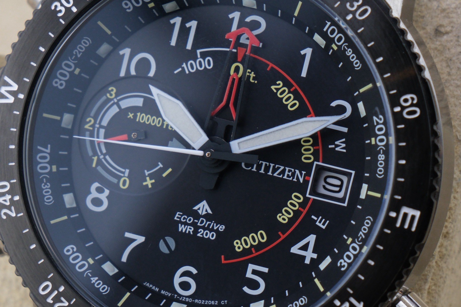 Citizen BN5058-07E Men's Eco-Drive Promaster Altichron Black Dial Watch Works