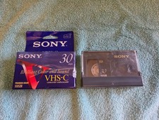 2 Sony VHS-C Camcorder Video Cassette 30 Minutes TC-30VHGF 1 Sealed 1 Used Tapes