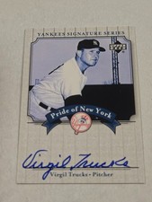 Virgil Trucks 2003 Upper Deck Yankees Signature Series Pride of New York Auto
