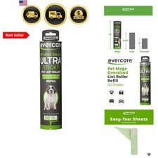 10-Inch Mega All-Purpose Pet Hair Lint Roller Refill, 50 Sheets   Sticky Roll...