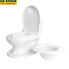Realistic Potty Training Toilet W/ Flush Sound Unisex Easy Clean Anti-Skid Base