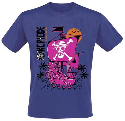 One Piece T-Shirt Herren He´s A Pirate blau Anime, Fan-Merch, Filme, TV-Serien