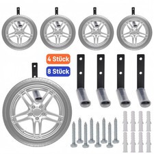 Reifen Wandhalterung für 4/8X Felgen Autoreifen Wandhaken Reifenhalter Haken Set