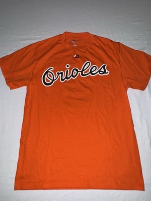 Majestic Baltimore Orioles Cal Ripken #8 t shirt Cotton Orange Mens Medium NWOT!