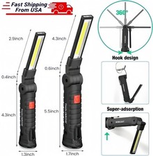 Rechargeable Magnetic Work Light 360 Rotatable Cob Led For Car Repair Emergency
