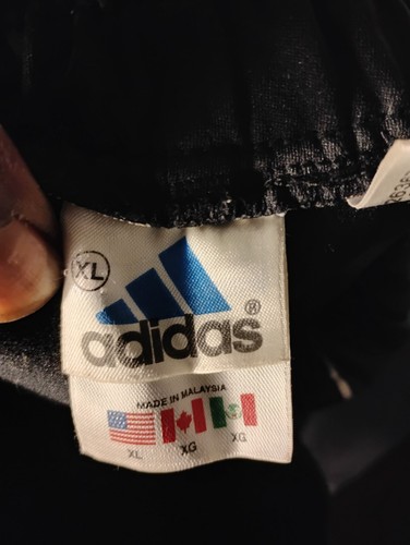 Adidas Tear Away Pantaloni Uomo XL Nero Verde Vintage Felpa MSU Breakdance - Foto 3 di 3